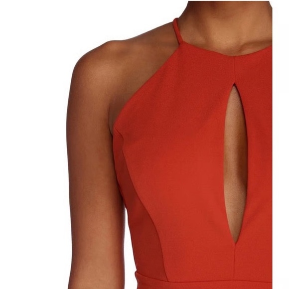 Jay Godfrey Red Formal Gown with Front Slit | 10 - Picture 2 of 8